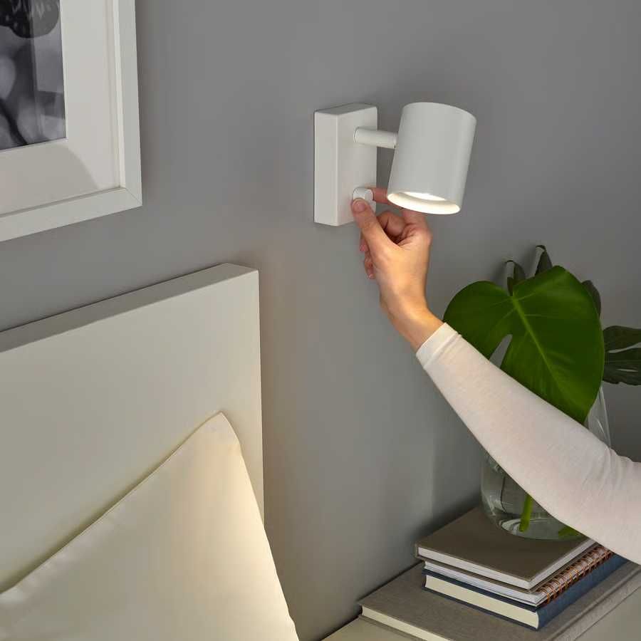 NYMANE IKEA Kinkiet lampa biała komplet dwie sztuki
