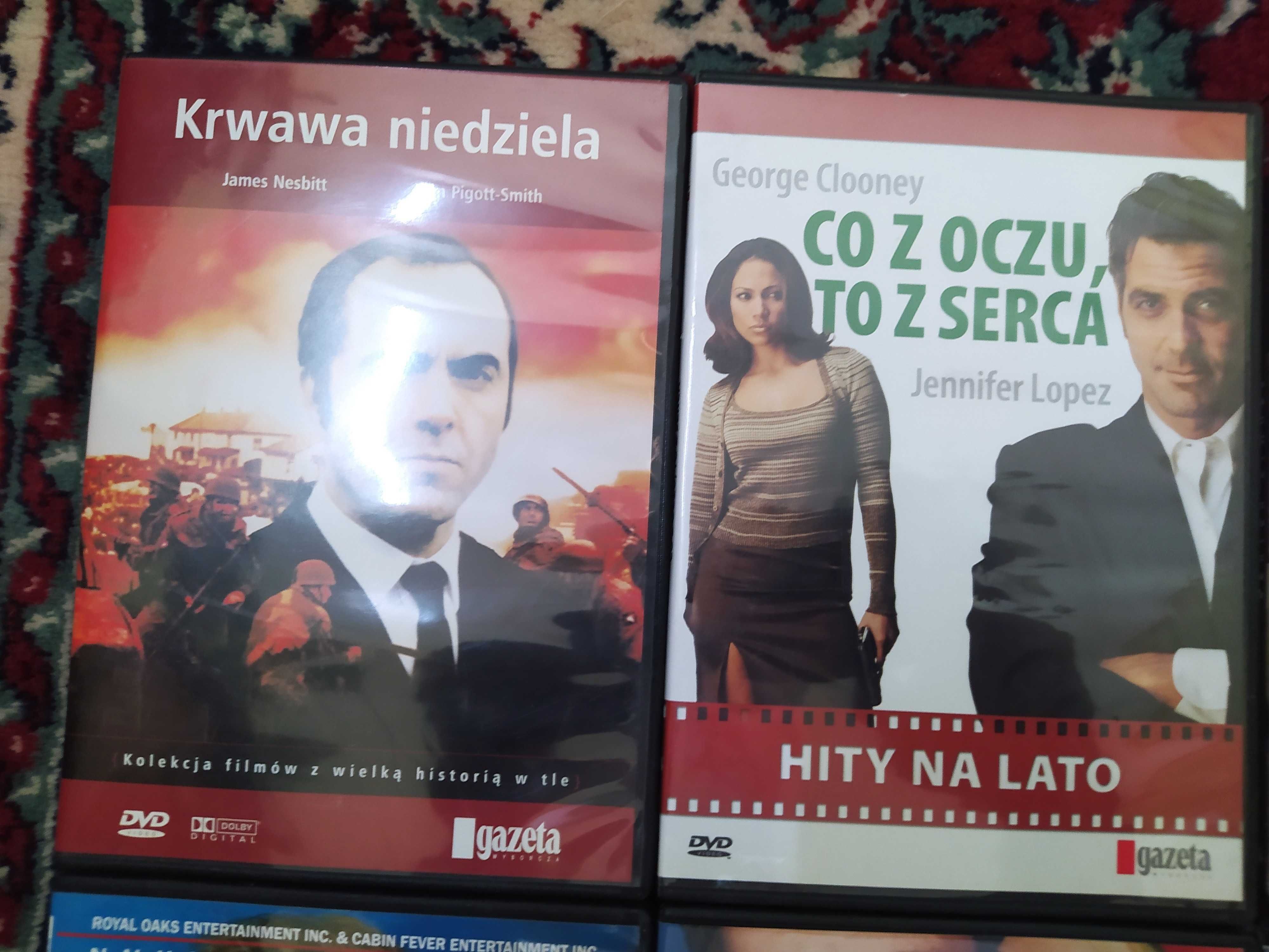 9 zagranicznych filmów DVD w etui, sprzedam