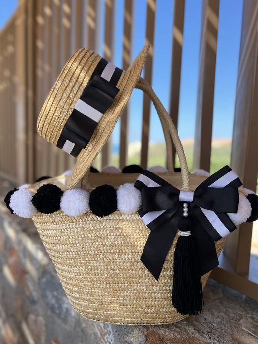 Пляжная сумка и шляпа