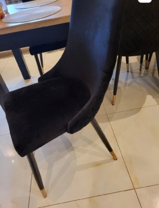 Krzesło  PIANO Velvet welur czarne