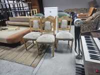 Krzesła drewniane-tapicerowane 4szt