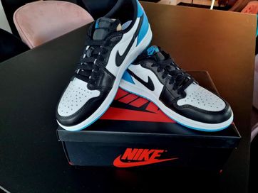 Air Jordan 1 Low OG Black Dark Powder Blue