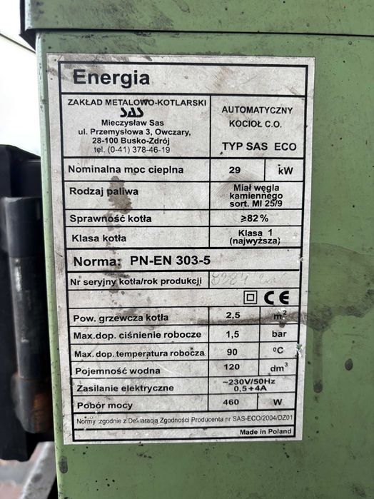 Części do pieca SAS