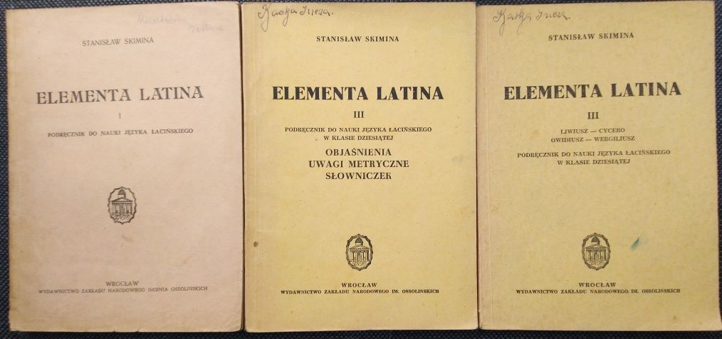 Elementa latina - podręczniki z lat 40. i 50.