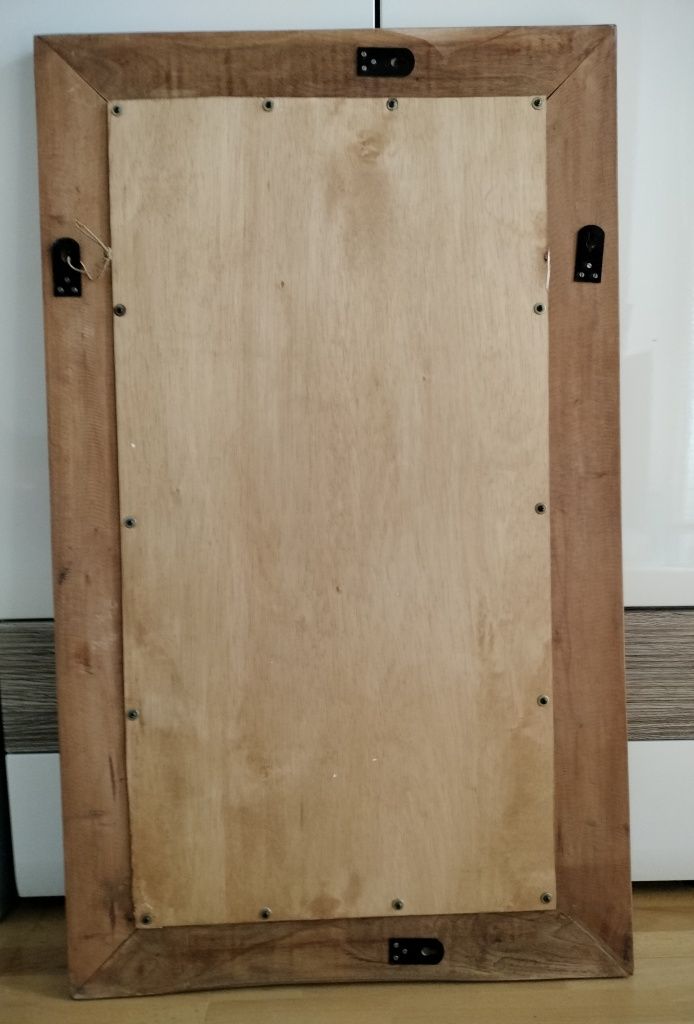Lustro ścienne z drewna z recyklingu 101 * 60 cm