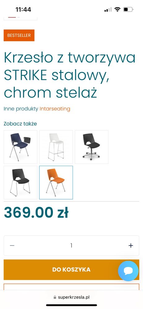 Krzesła krzesło 6 szt STRIKE design biale
