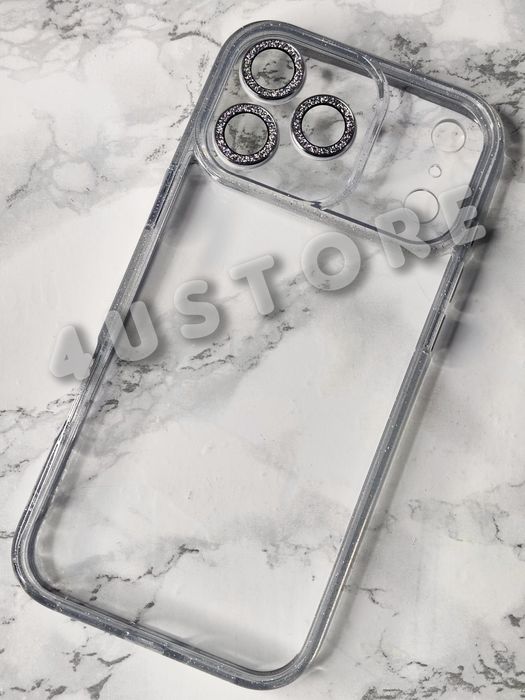 Чехол прозрачный на iPhone 17 Pro Max с линзами на камерах чохол