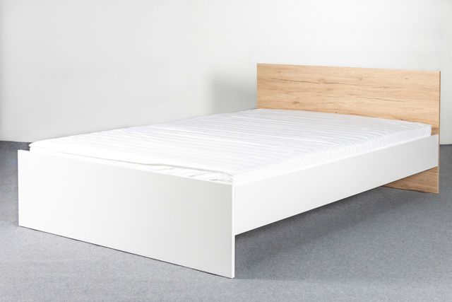 Łóżko ARKTYKA-SONOMA 140x200 z materacem 7-strefowym - "4szafy"