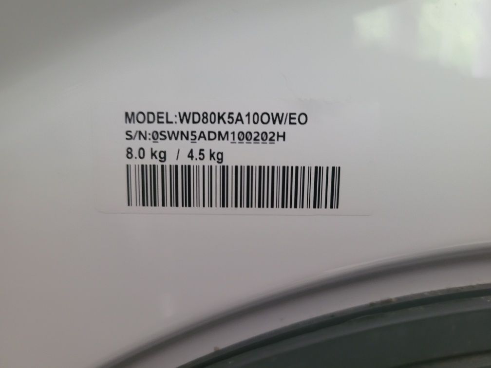 Pralko suszarka Samsung WD80K5A10OW/EO