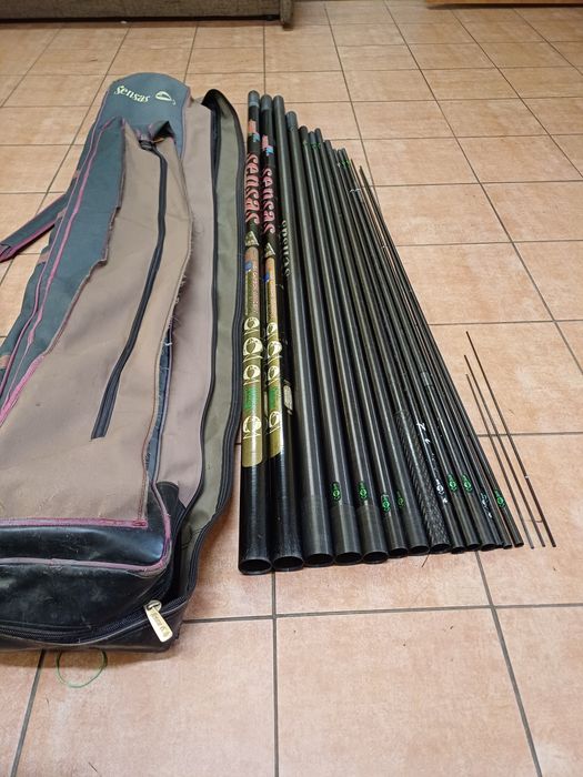 Sensas 604 tyczka 13 m + 3 topy 4el