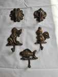 5 cabides suportes parede 4 Chaves antigas