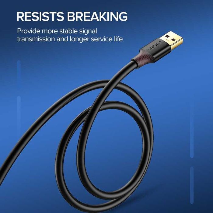 Кабель подовжувач USB 3.0 5Gbps UGREEN шнур удлинитель юсб папа-мама