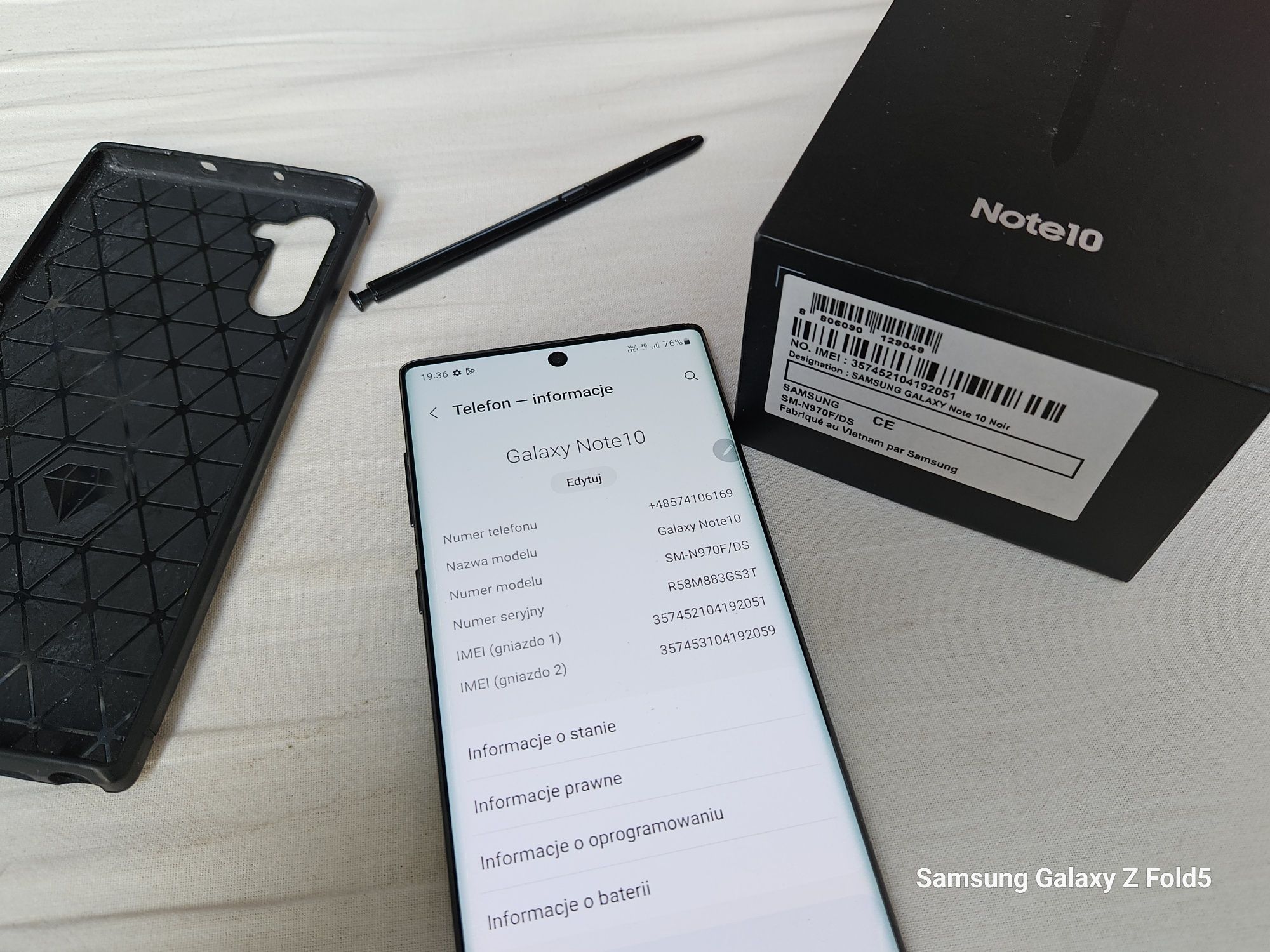 Samsung Galaxy Note 10, 256GB, dobra stan, S Pen, Spigen Etui