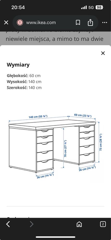 Biurko Ikea Lagkapten