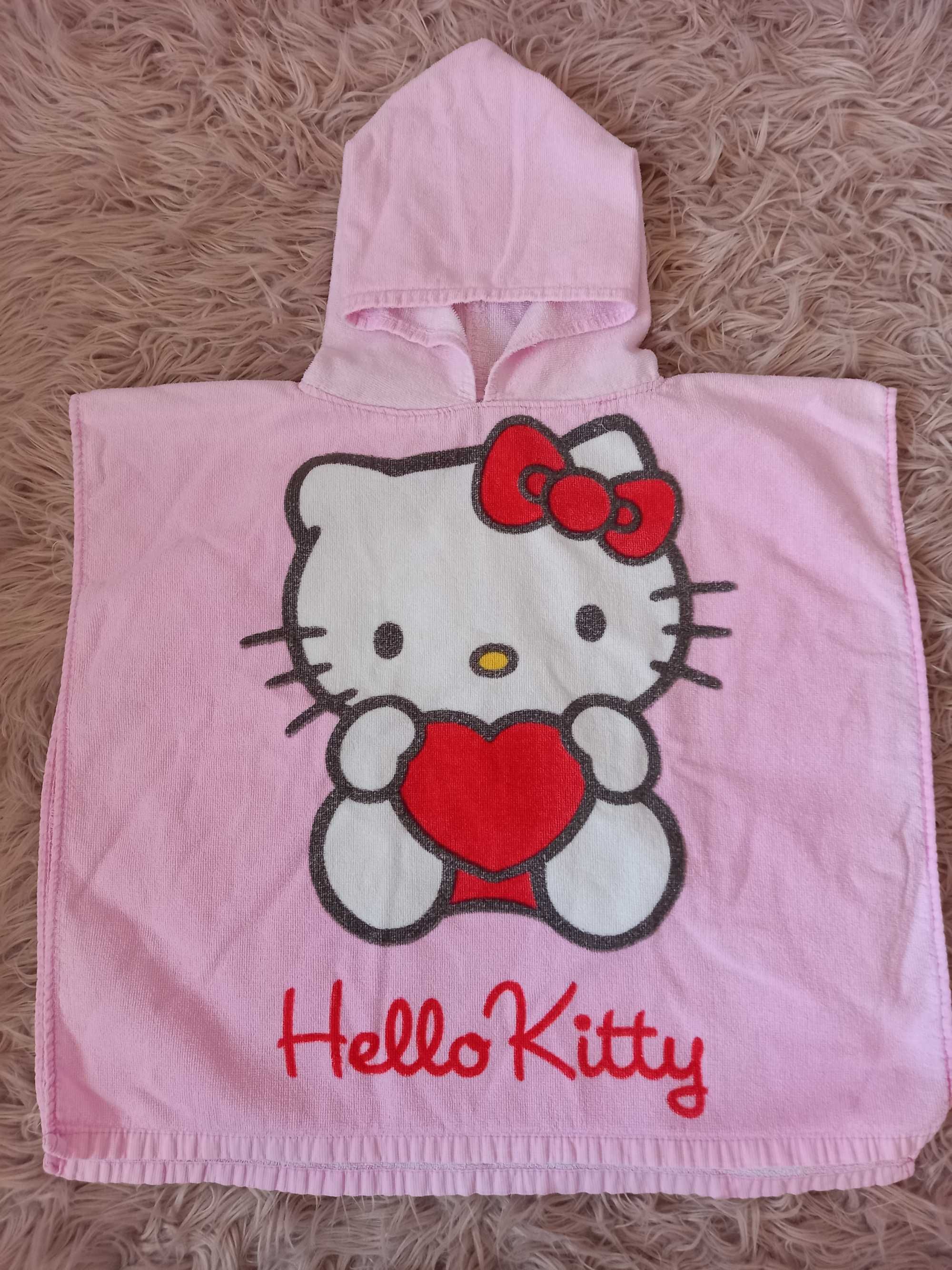 Ręcznik z kapturem ponczo Hello Kitty