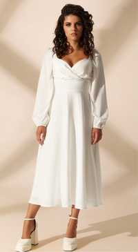 Біла міді сукня від VOVK. Розмір M