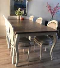 Stół drewniany w stylu prowansalskim