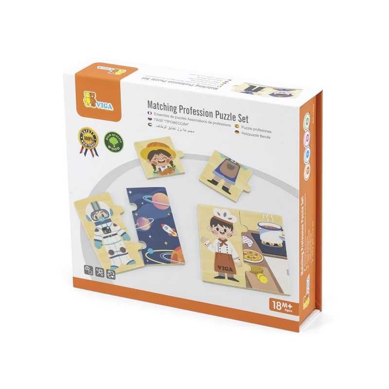 Puzzle Zawody 24 el. drewniane edukacyjne Akademia Nathan