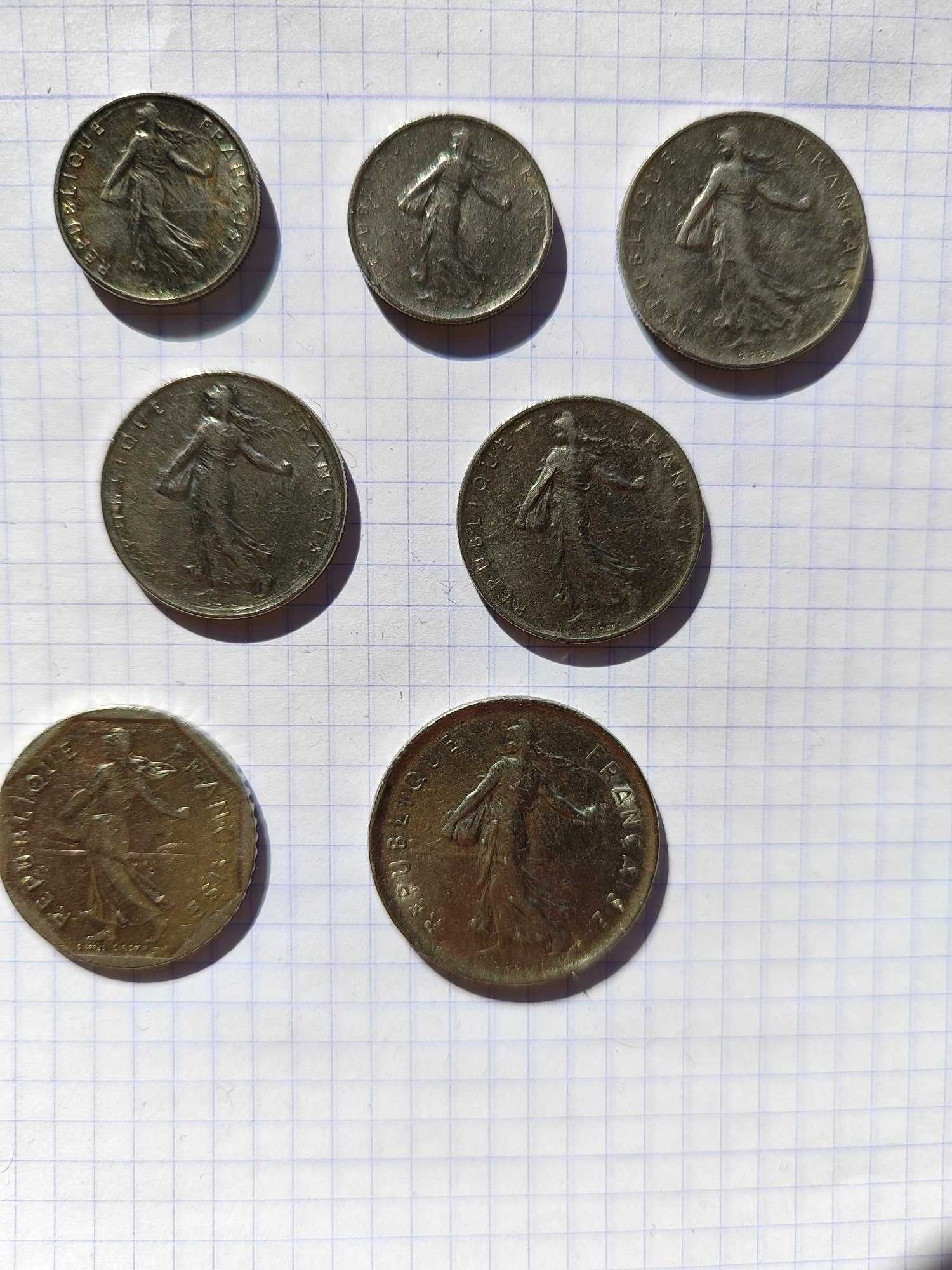 Lote de 29 moedas de França pré euro (todas diferentes)