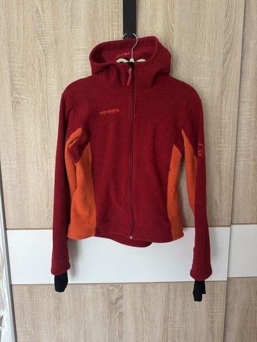 Bluza Norrona S M kurtka polarowa z kapturem logowana Eschler
