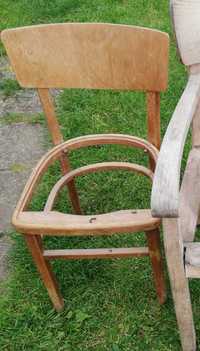 Krzesło drewniane PRL do stylizacji renowacji