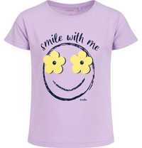 T-shirt Koszulka dziewczęca Bawełna 140 różowy Keep Smile Endo