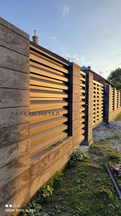 Паркан Ранчо Жалюзі Горизонт Ромб Ламелі Парапети Огорожа від виробн