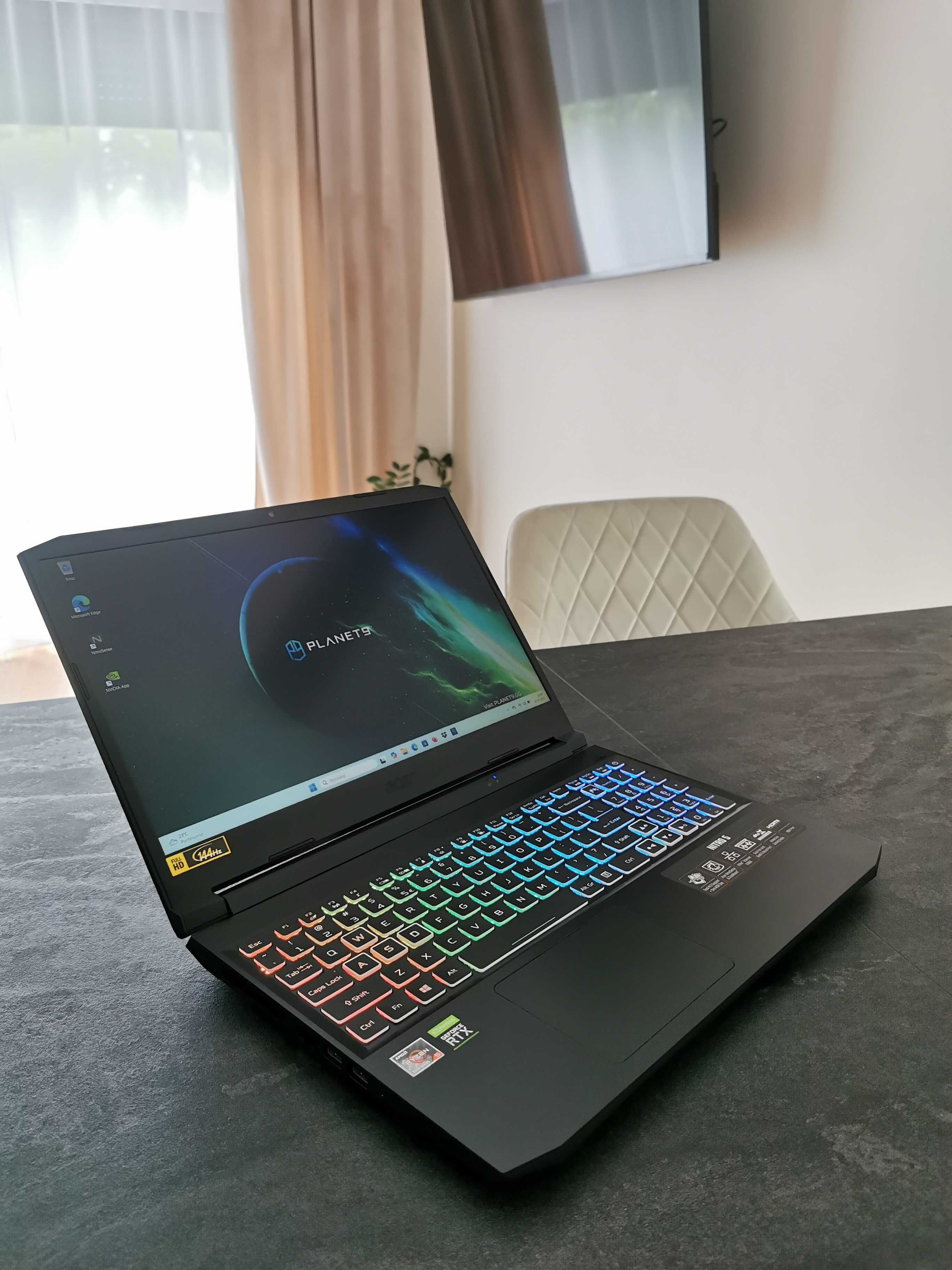 Acer Nitro 5 15,6" 144Hz Ryzen 5/16GB RAM/RTX 3060/512SSD+1000HDD/RGB