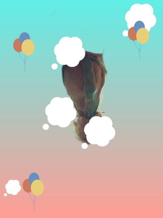 Ręcznie robiony balon z gliny z dowolnym napiesm