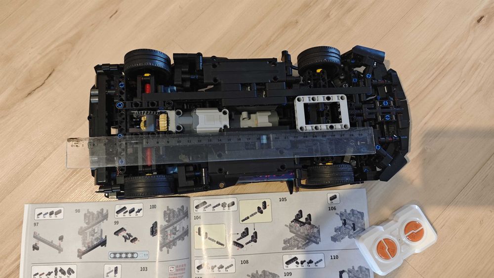 Auto klocki jak LEGO zdalnie sterowane RC samochód 1280 klocków 35cm