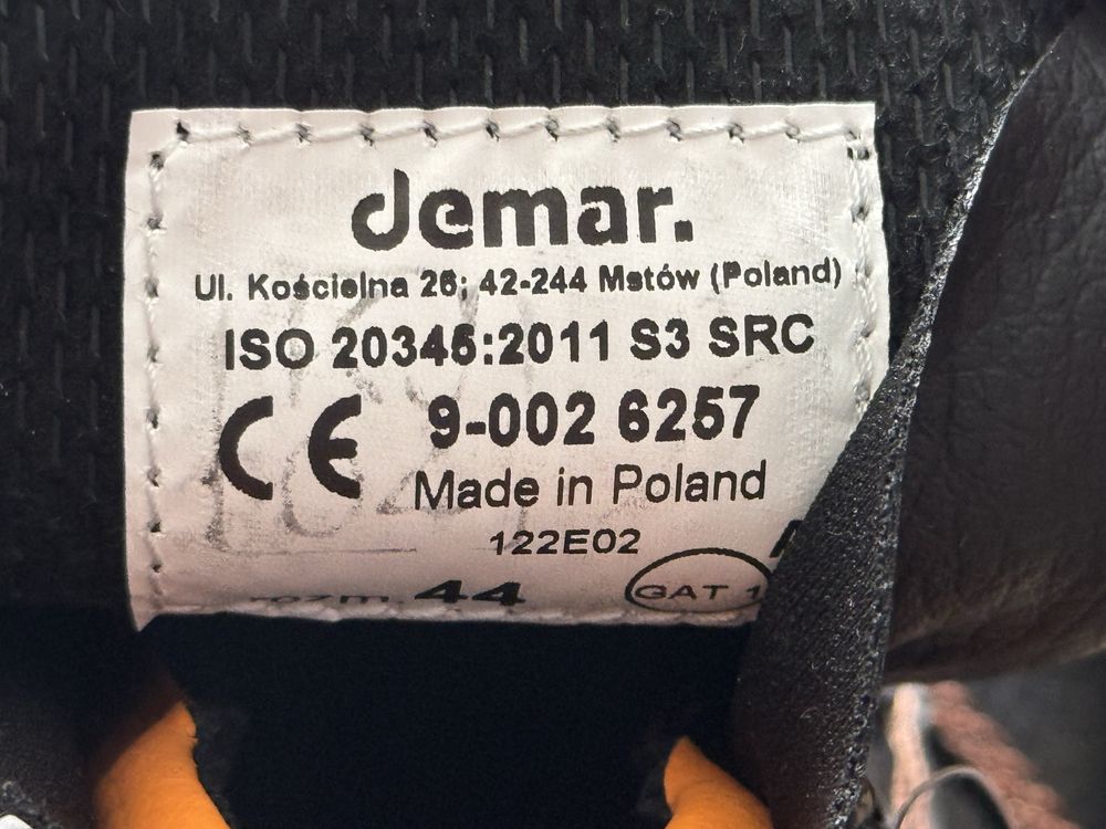 Trzewiki buty ochronne robocze Demar S3 rozmiar 44