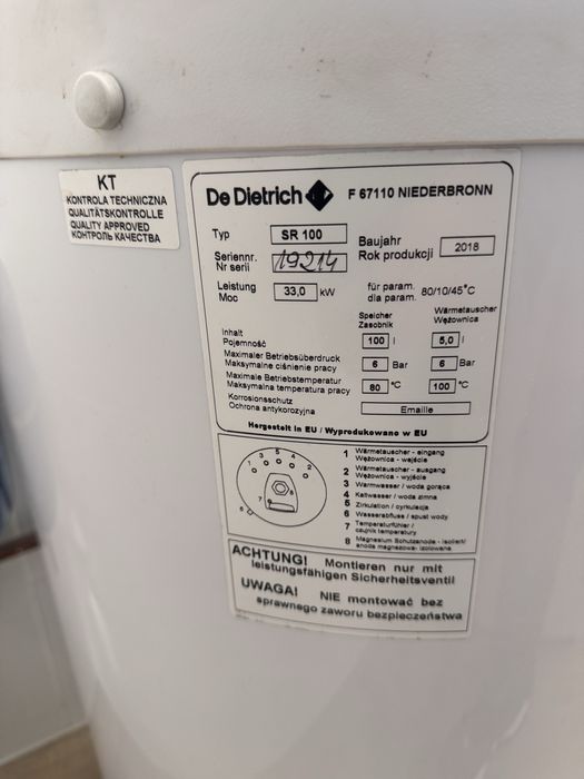 Zasobnik wody de dietrich 100l