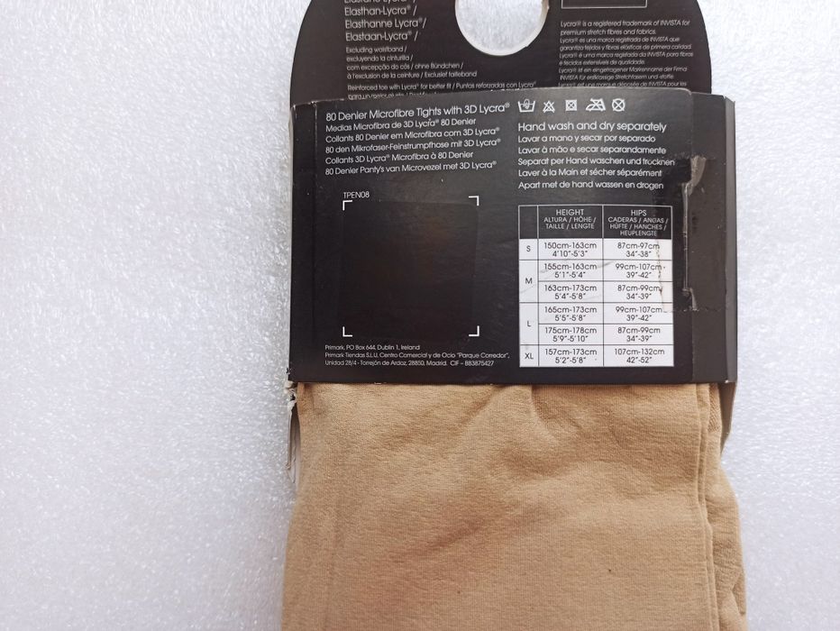 Rajstopy Latte, rajtuzy beżowe Primark - S-den 80