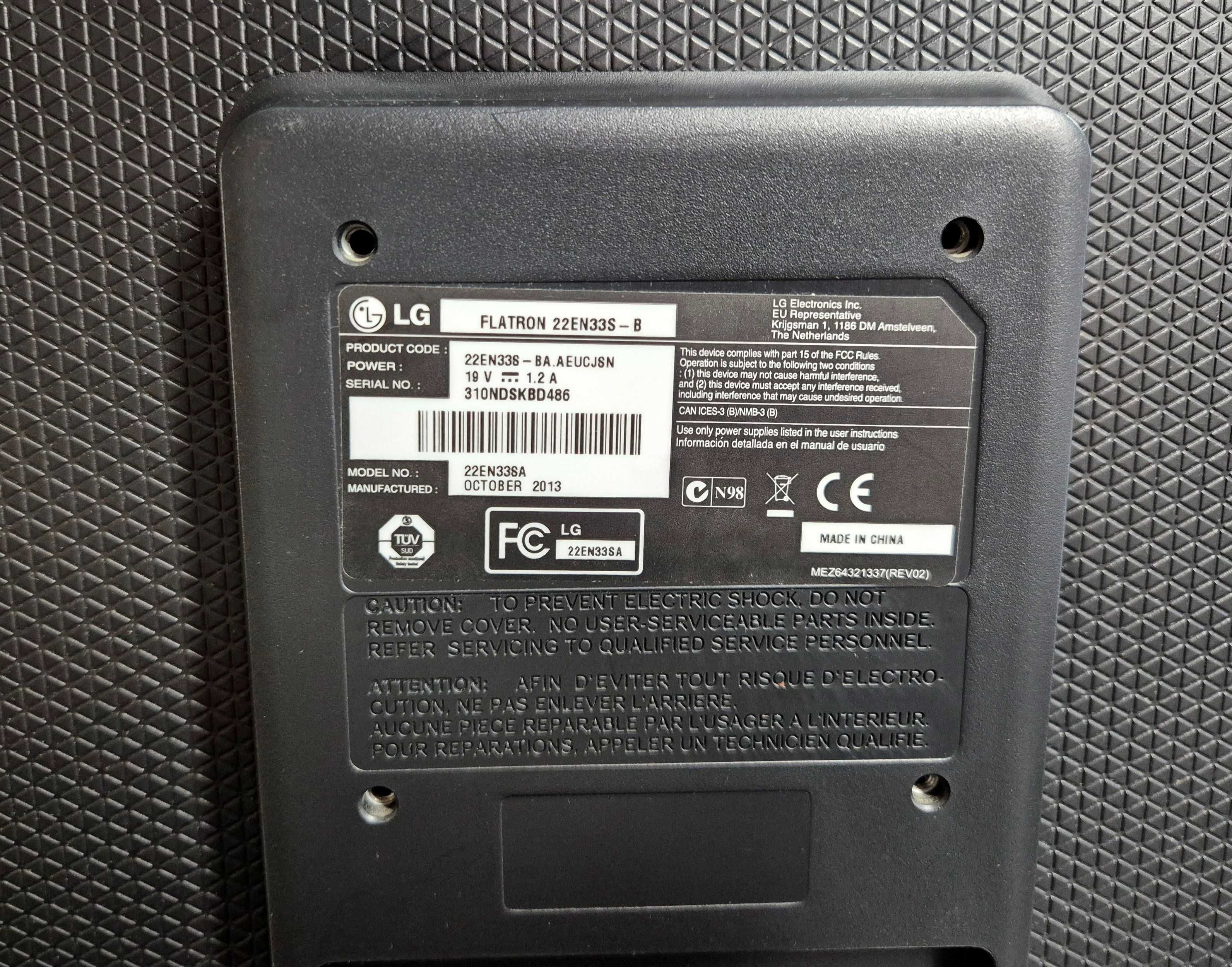 Monitor 22EN33S-B, 1920x1080, 21,5", Komis Jasło Czackiego