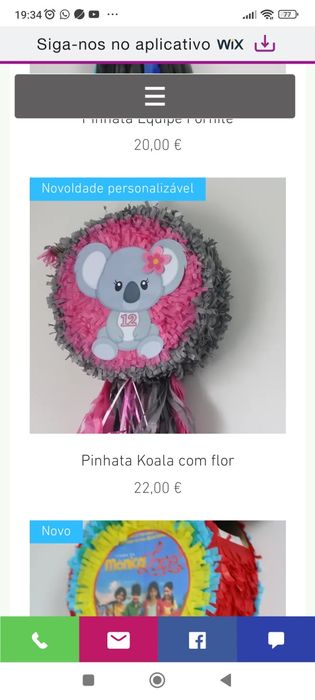 Pinhata de festa para meninas
