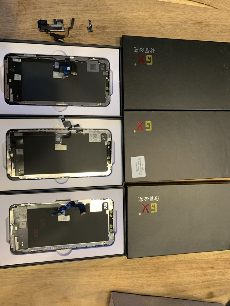 Дисплей Iphone x GX soft oled екран. Шлейф з датчиком та динаміком
