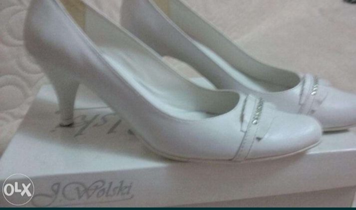 Buty białe ślubne 39
