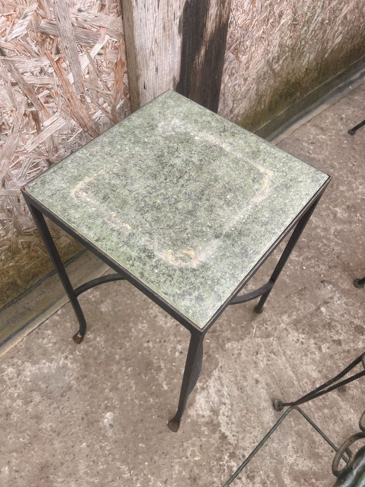 Ogrodowe metalowe stoliku stojaki połki