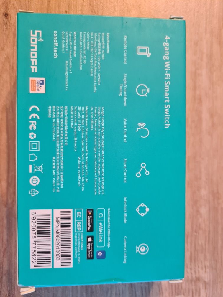 Sonoff CH4 R3 Supla sterownik Wifi smart switch
