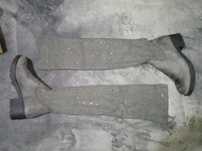 Botas cano-alto em malha