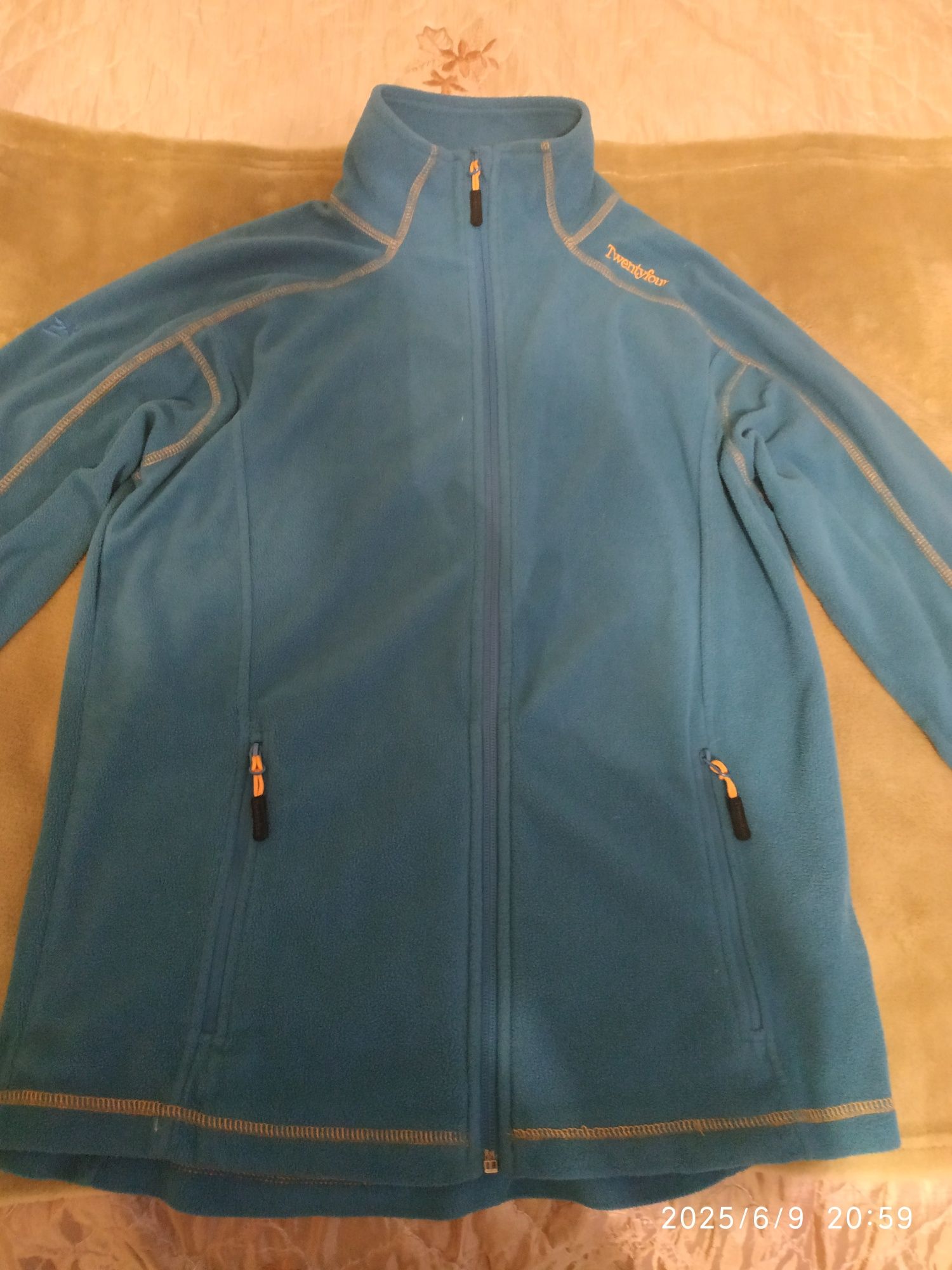 Bluza damska z polaru niebieska, r S/M, używana