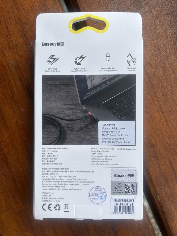 Kabel Baseus Typ C