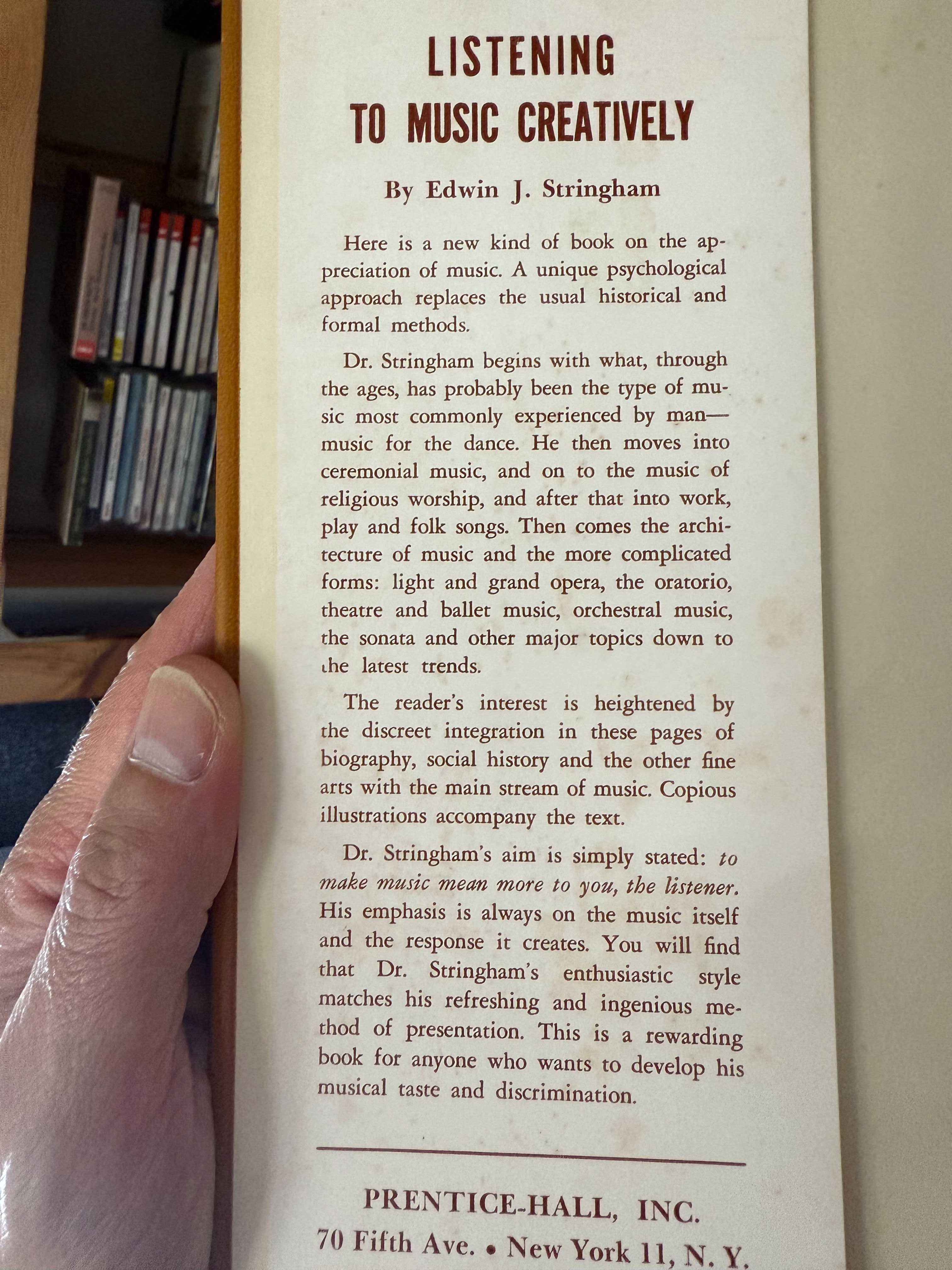 Edwin John Stringham – Listening to Music Creatively