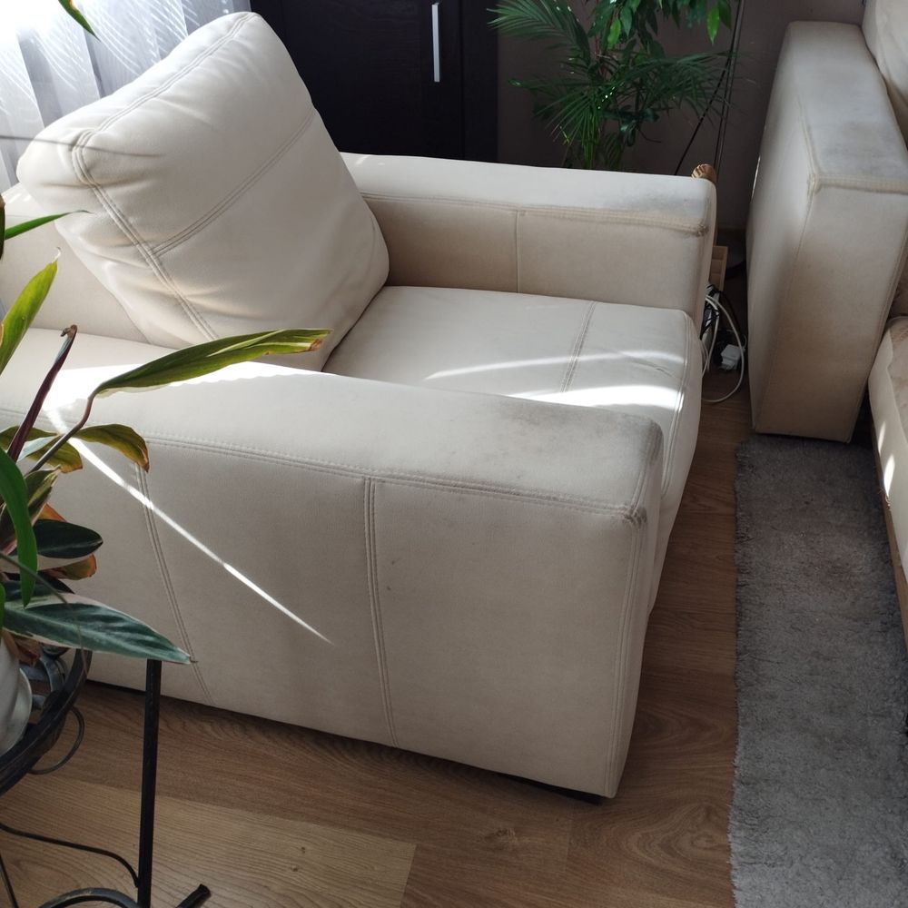 Narożnik z funkcją spania  i fotel