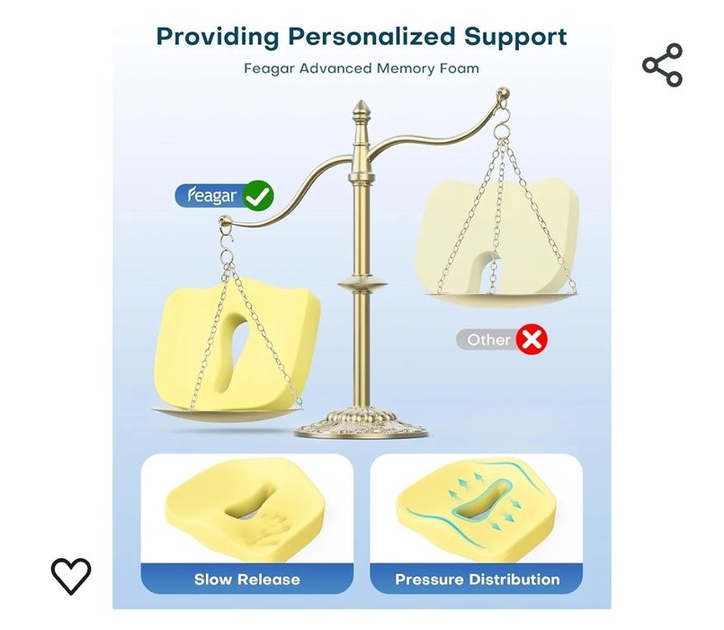 Poduszka siedziska Feagar, poduszki na krzesła z pianki memory na doln
