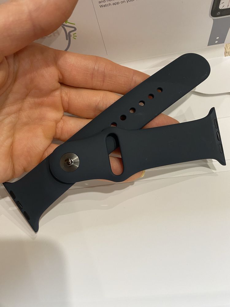 Ремінець на Apple watch M-L 45 mm чорний