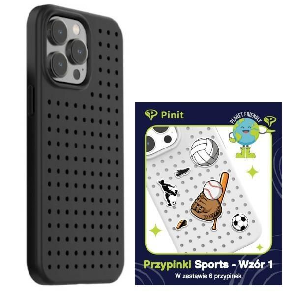 Etui Pinit Dynamic + Sports Pin iPhone 14 Pro 6.1" Czarny/Black