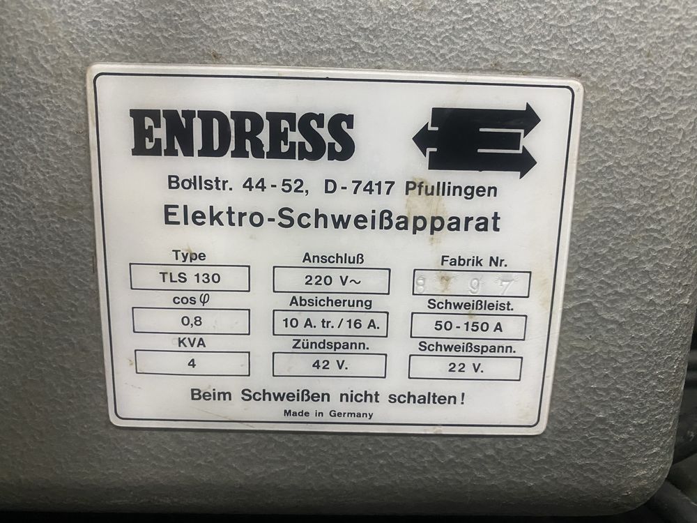 Spawarka elektrodowa Endress TLS 130