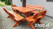 Meble ogrodowe drewniane loft, stol lawki fotele pergole hustawki