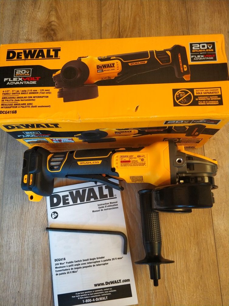 DeWALT аккумуляторная шлифмашинка  DCG416 ADVANTAGE FLEX VOLT болгарка